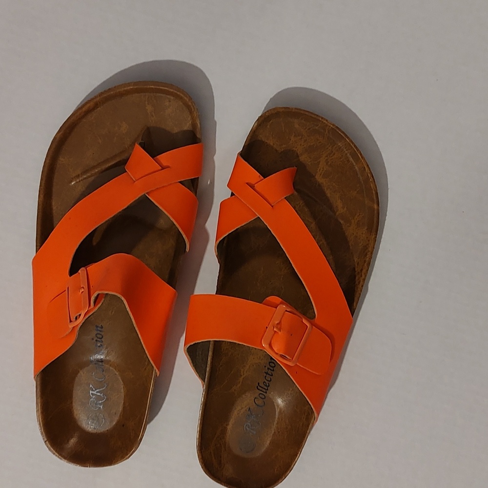 New Neon Orange RK Collection Sandals sz 9. - Picture 2 of 5